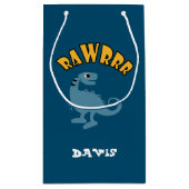 ベビー恐竜デザイン-抱き枕 – 小 スモールペーパーバッグ (裏面)