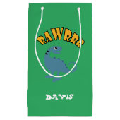 ベビー恐竜デザイン-抱き枕 – 小 スモールペーパーバッグ (正面)