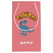 ベビー恐竜デザイン-抱き枕 – 小 スモールペーパーバッグ (裏面)