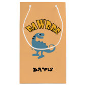 ベビー恐竜デザイン-抱き枕 – 小 スモールペーパーバッグ (裏面)