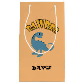 ベビー恐竜デザイン-抱き枕 – 小 スモールペーパーバッグ (正面)