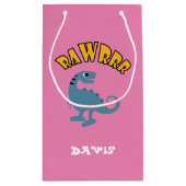 ベビー恐竜デザイン-抱き枕 – 小 スモールペーパーバッグ (裏面)