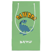 ベビー恐竜デザイン-抱き枕 – 小 スモールペーパーバッグ (正面)