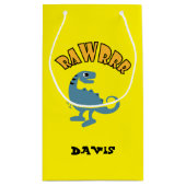 ベビー恐竜デザイン-抱き枕 – 小 スモールペーパーバッグ (裏面)