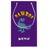 ベビー恐竜デザイン-抱き枕 – 小 スモールペーパーバッグ (裏面)