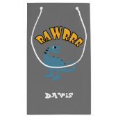 ベビー恐竜デザイン-抱き枕 – 小 スモールペーパーバッグ (裏面)