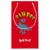 ベビー恐竜デザイン-抱き枕 – 小 スモールペーパーバッグ (裏面)