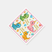 ベビー恐竜ナプキン！ スタンダードカクテルナプキン (角)