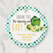 ベビー恐竜ハッチエッグボーイズガールズシャワー フェイバータグ (正面)