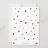 ベビー恐竜ハッチパープルガール赤ちゃんシャワー 招待状 (裏面)