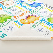 ベビー恐竜パーソナライズされたの少年の名前 シェルパブランケット (3/4)