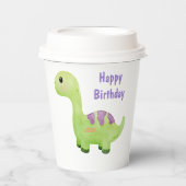 ベビー恐竜パーソナライズされた誕生会 紙コップ (正面)