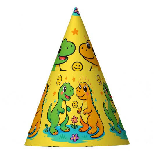 ベビー恐竜パーティー帽子🦖🎉 パーティーハット (正面)