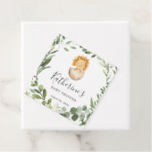 ベビー恐竜ベビーシャワーメッセージカード フェイバータグ (インサイチュ)