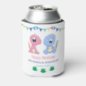 ベビー恐竜ボーイアンドガールジョイント誕生日 缶クーラー (缶裏面)