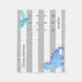 ベビー恐竜マイパーソナライズされたルストーン写真 フリースブランケット (正面)