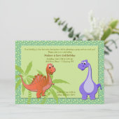 ベビー恐竜招待状 招待状 (スタンド正面)