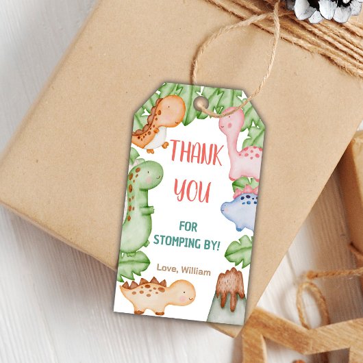 ベビー恐竜誕生日ギフトラベル ギフトタグ