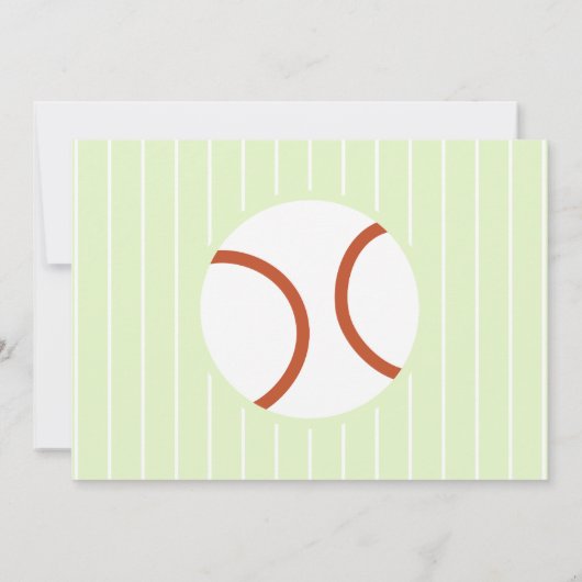 ベビー恐竜野球テーマの第1の誕生日パーティー 招待状 (裏面)