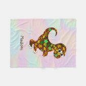 ベビー恐竜 フリースブランケット (正面(横))