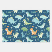 ベビー恐竜 ラッピングペーパーシート (正面3)