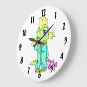 ベビー恐竜 ラージ壁時計 (傾斜)