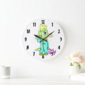 ベビー恐竜 ラージ壁時計 (ホーム)