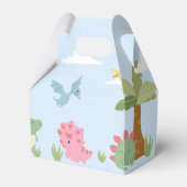 ベビー恐竜/恐竜の卵の誕生日パーティー フェイバーボックス (裏面サイド)