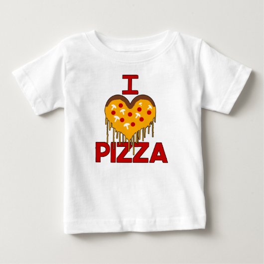 ベビー愛ピザも! ベビーTシャツ (正面)