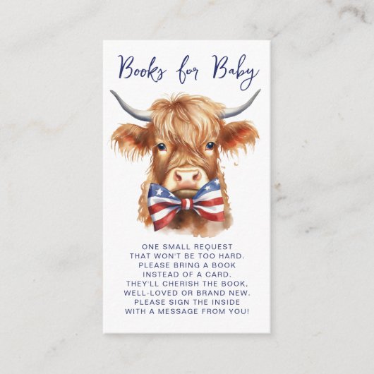 ベビー愛国牛飼育動物用ブック エンクロージャーカード (正面)