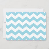 ベビー愛黒板の男の子のシェブロンのシャワーの招待状 招待状 (裏面)