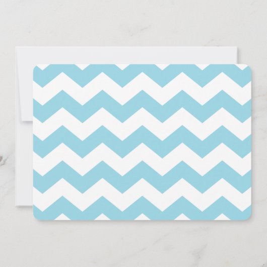 ベビー愛黒板の男の子のシェブロンのシャワーの招待状 招待状 (裏面)