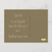 ベビー感謝していモノグラムあなたの写真を挿入 案内ポストカード (裏面)