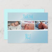 ベビー感謝していモノグラムあなたの写真を挿入 案内ポストカード (正面/裏面)