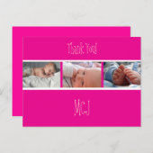 ベビー感謝していモノグラムあなた/写真 案内ポストカード (正面/裏面)