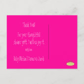 ベビー感謝していモノグラムあなた/写真 案内ポストカード (裏面)