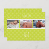 ベビー感謝していモノグラムあなた,水玉模様 案内ポストカード (正面/裏面)