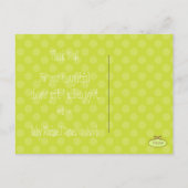 ベビー感謝していモノグラムあなた,水玉模様 案内ポストカード (裏面)