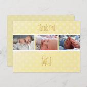 ベビー感謝していモノグラムあなた,水玉模様 案内ポストカード (正面/裏面)