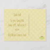 ベビー感謝していモノグラムあなた,水玉模様 案内ポストカード (裏面)