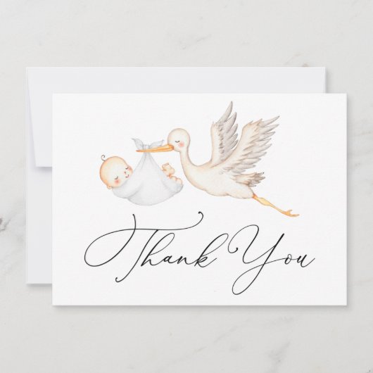 ベビー感謝状 ノートカード (正面)