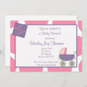 ベビー招待されましたからベビーシャワーへ！おはよう…… 招待状 (正面/裏面)