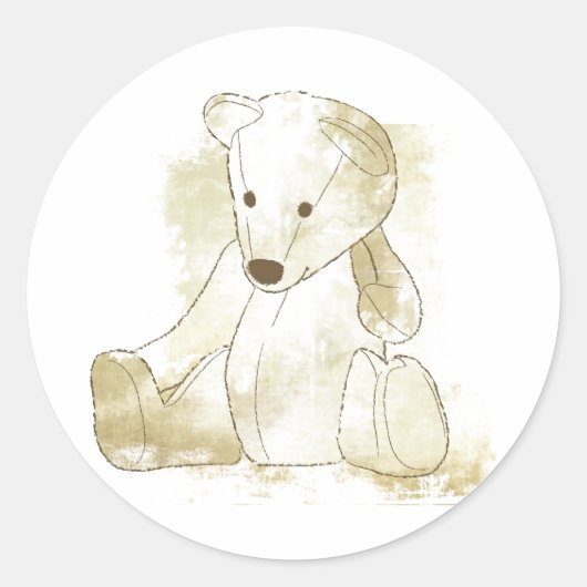 ベビー招待状またはフェイスステッカー ラウンドシール (正面)