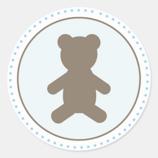 ベビー招待状またはフェイスステッカー ラウンドシール (正面)