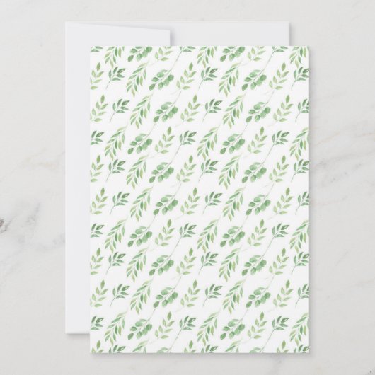 ベビー招待状シャワーサマー離れ金ゴールドパーティー 招待状 (裏面)