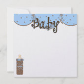 ベビー招待状5.25インチx 5.25インチ 招待状 (裏面)