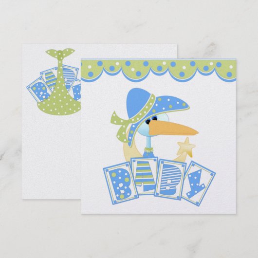 ベビー招待状 招待状 (正面/裏面)