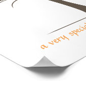 ベビー指紋ツリー – オレンジ ポスター (角)