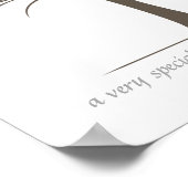 ベビー指紋ツリー – 灰色 ポスター (角)