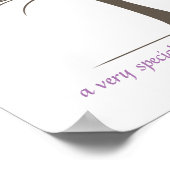 ベビー指紋ツリー – 紫 ポスター (角)